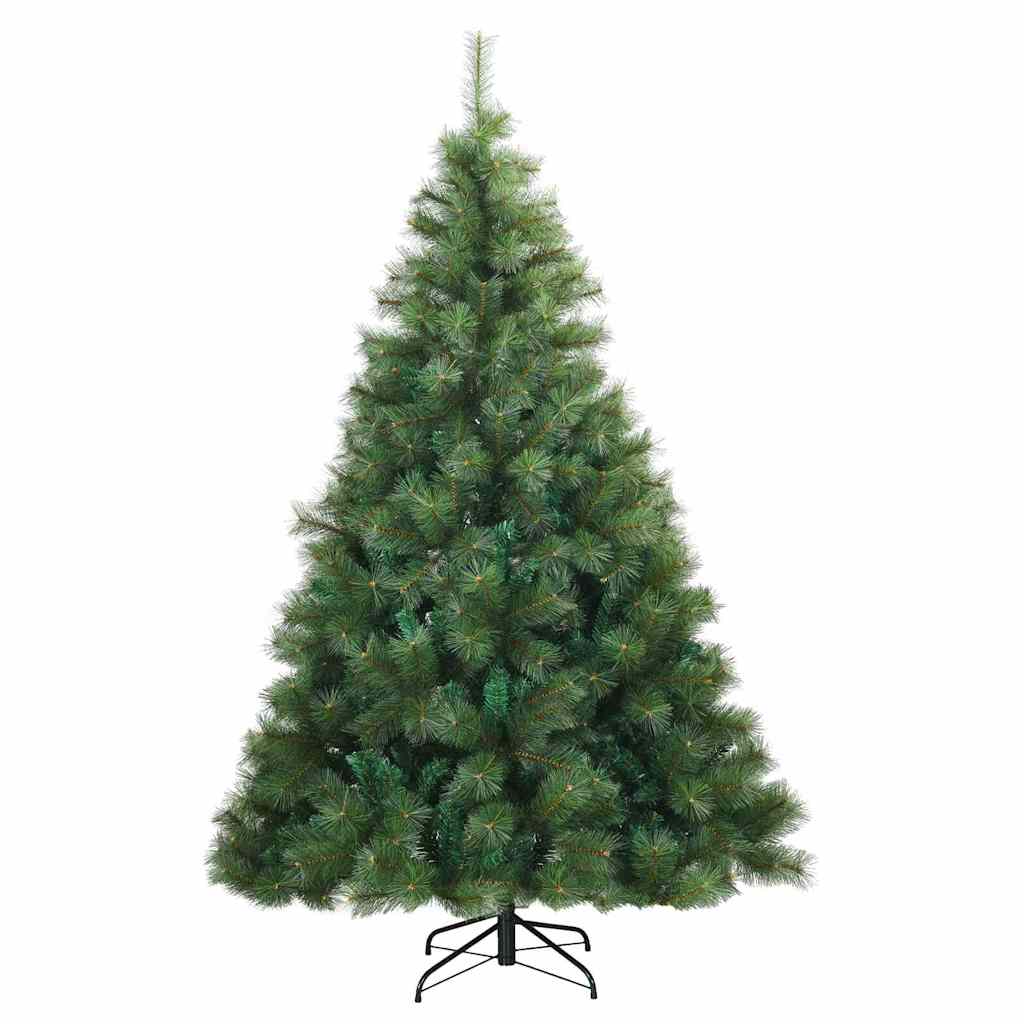 Albero di Natale artificiale con 300 LED Verde 180 cm PE e PVC