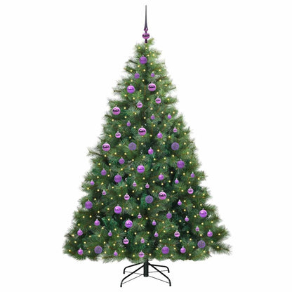 Albero di Natale artificiale con 300 LED Verde 180 cm PE e PVC