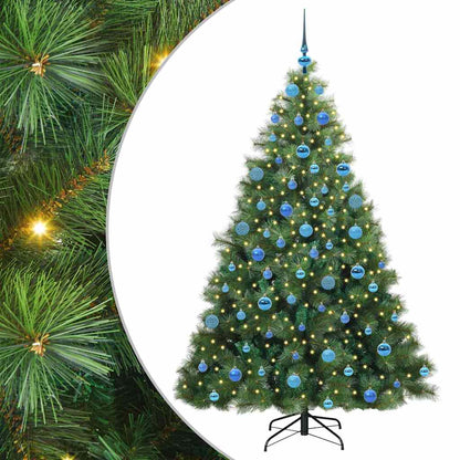 Albero di Natale artificiale con 300 LED Verde 180 cm PE e PVC