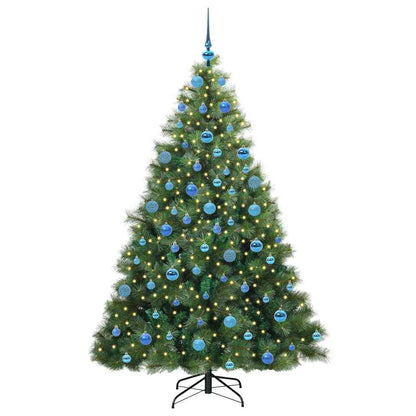 Albero di Natale artificiale con 300 LED Verde 180 cm PE e PVC