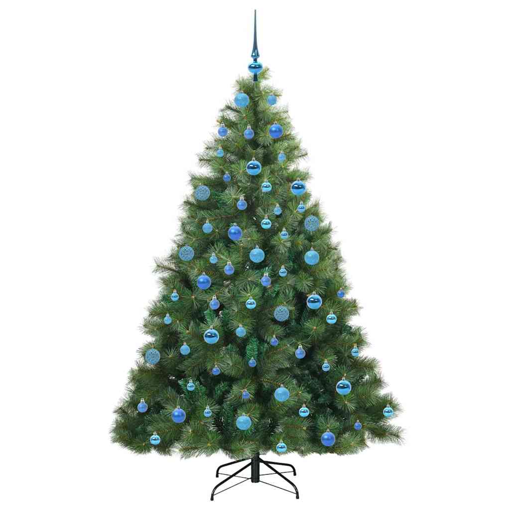 Albero di Natale artificiale con 300 LED Verde 180 cm PE e PVC