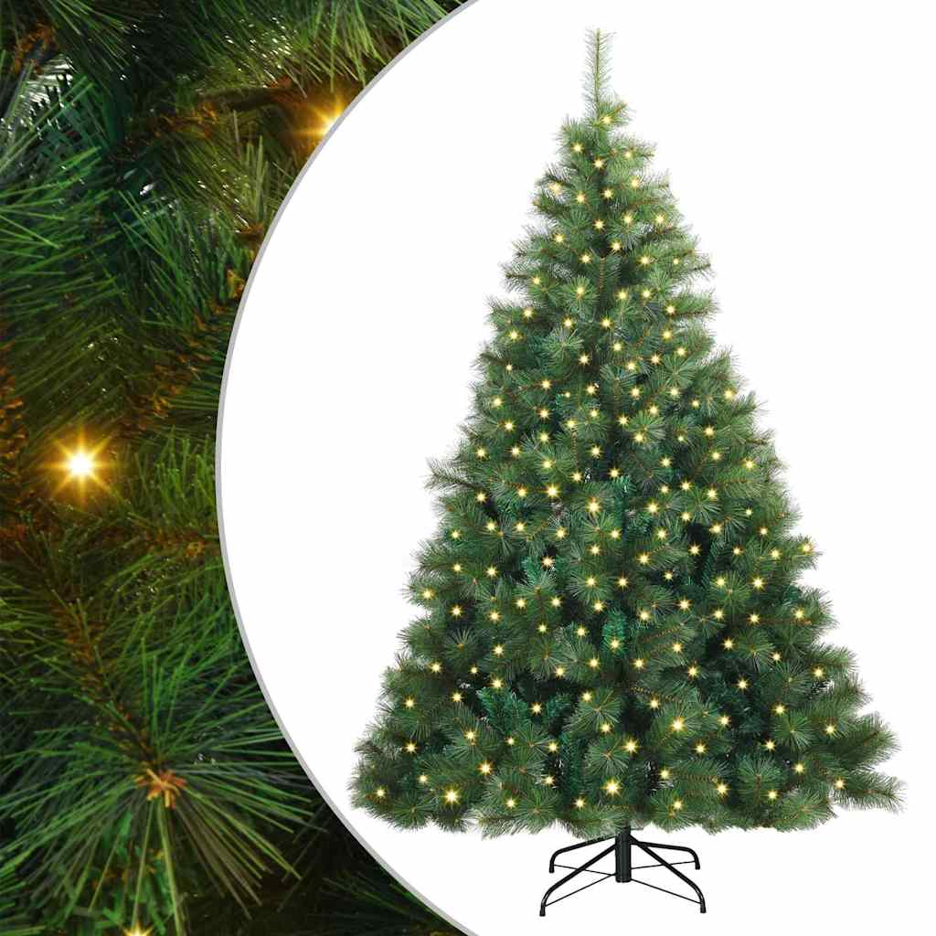 Albero di Natale artificiale con 300 LED Verde 210 cm PE e PVC | homemem39
