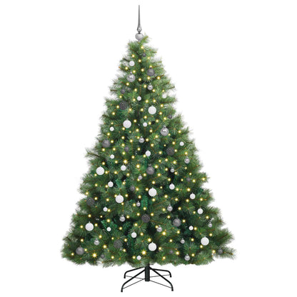 Albero di Natale artificiale con 300 LED Verde 210 cm PE e PVC | homemem39