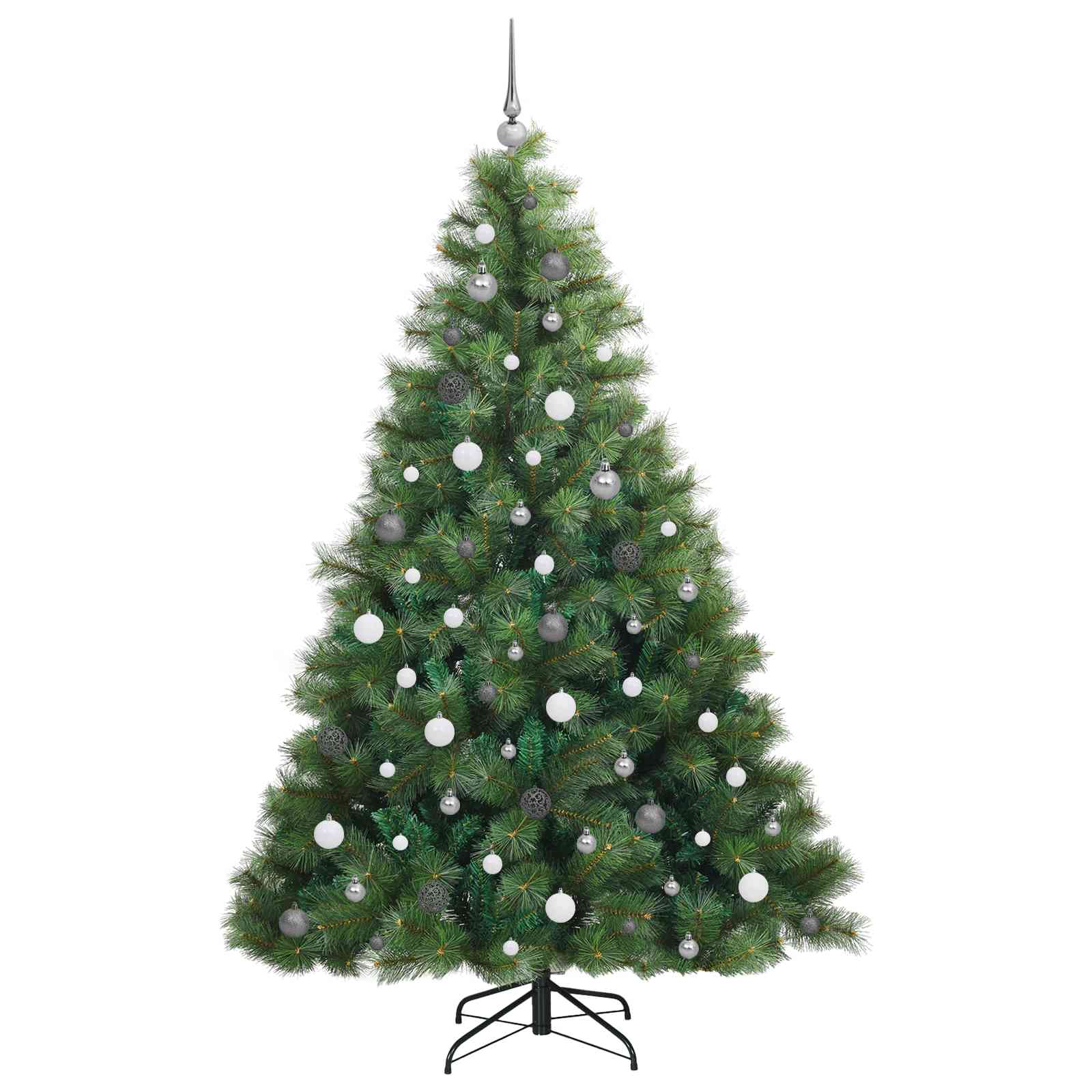 Albero di Natale artificiale con 300 LED Verde 210 cm PE e PVC | homemem39