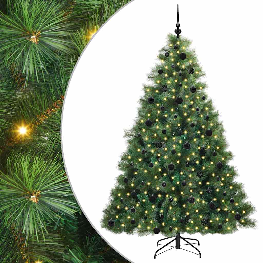 Albero di Natale artificiale con 300 LED Verde 210 cm PE e PVC | homemem39