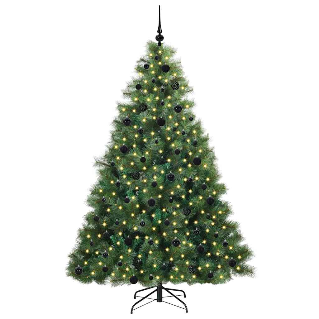 Albero di Natale artificiale con 300 LED Verde 210 cm PE e PVC | homemem39