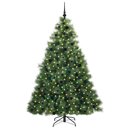 Albero di Natale artificiale con 300 LED Verde 210 cm PE e PVC | homemem39