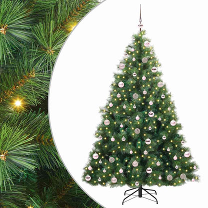 Albero di Natale artificiale con 300 LED Verde 210 cm PE e PVC | homemem39