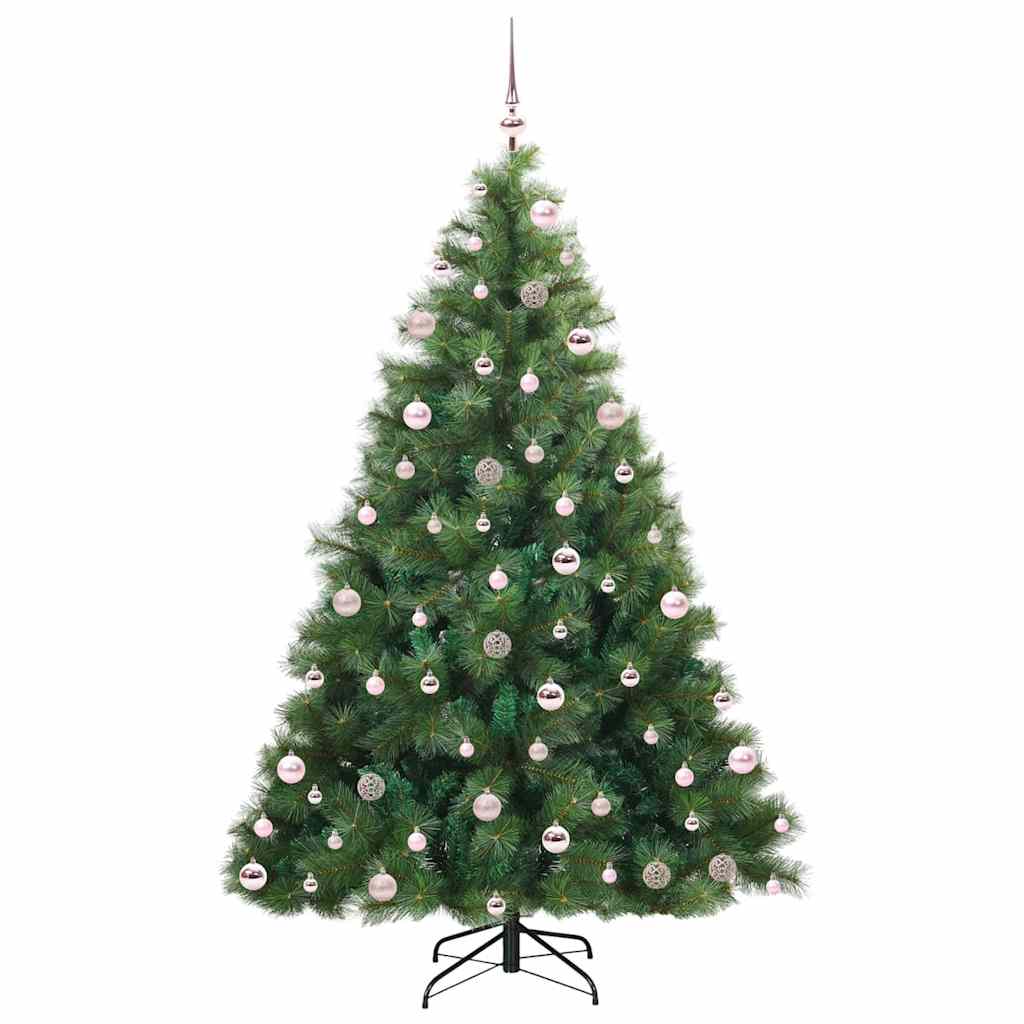 Albero di Natale artificiale con 300 LED Verde 210 cm PE e PVC | homemem39