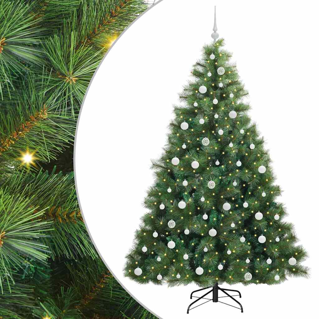 Albero di Natale artificiale con 300 LED Verde 210 cm PE e PVC | homemem39