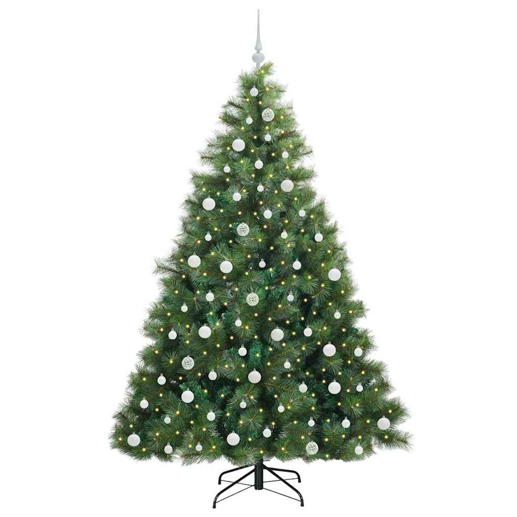 Albero di Natale artificiale con 300 LED Verde 210 cm PE e PVC | homemem39