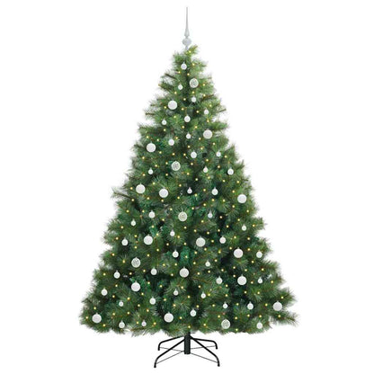 Albero di Natale artificiale con 300 LED Verde 210 cm PE e PVC | homemem39