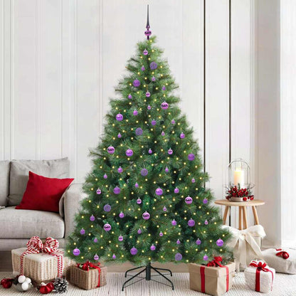 Albero di Natale artificiale con 300 LED Verde 210 cm PE e PVC | homemem39