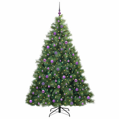 Albero di Natale artificiale con 300 LED Verde 210 cm PE e PVC | homemem39
