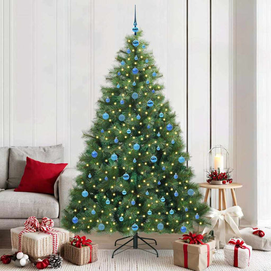 Albero di Natale artificiale con 300 LED Verde 210 cm PE e PVC | homemem39