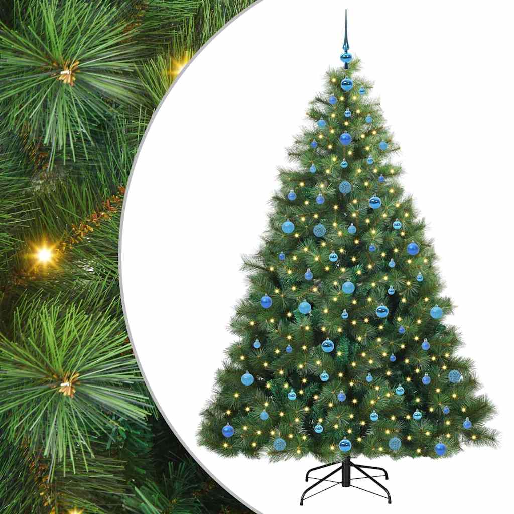 Albero di Natale artificiale con 300 LED Verde 210 cm PE e PVC | homemem39