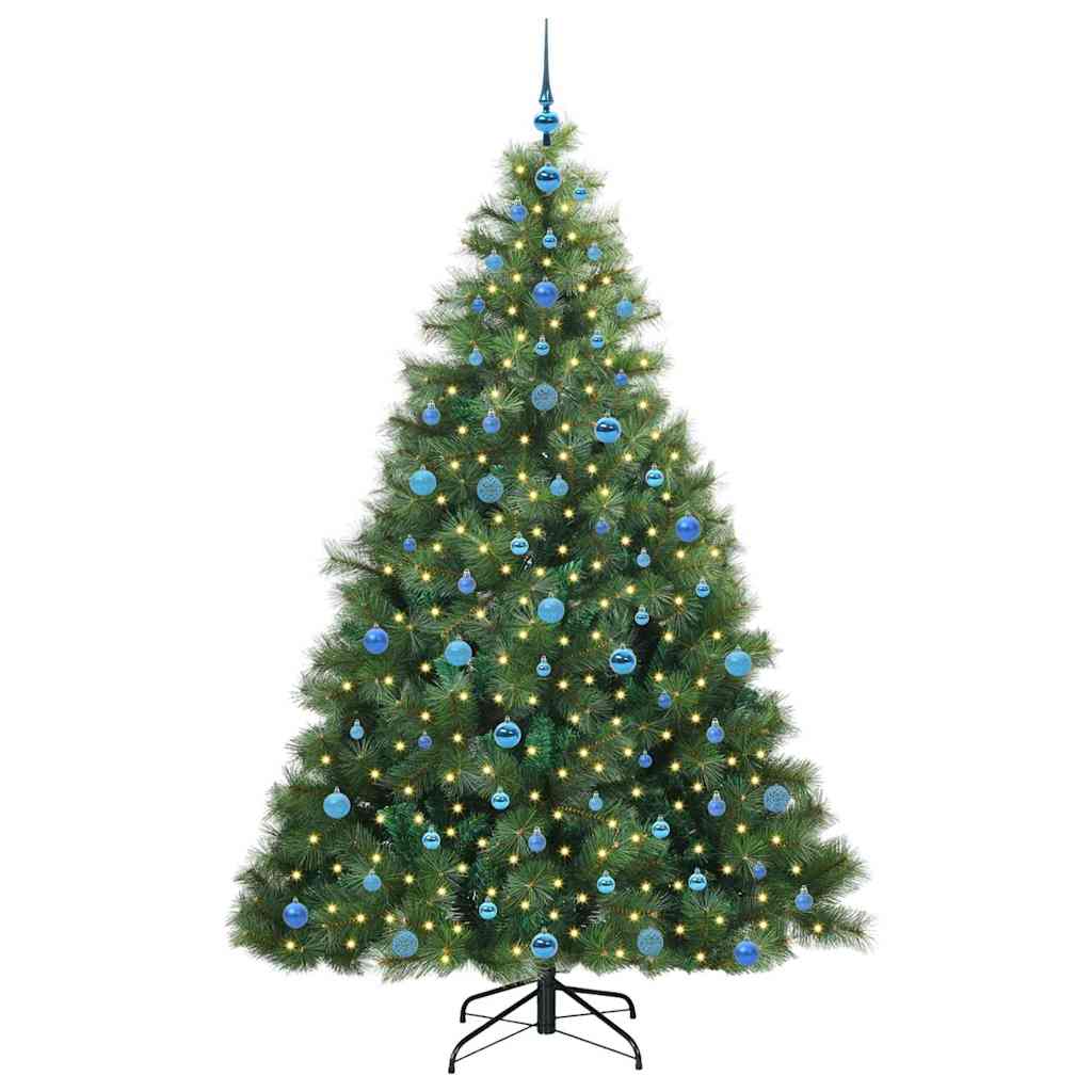 Albero di Natale artificiale con 300 LED Verde 210 cm PE e PVC | homemem39