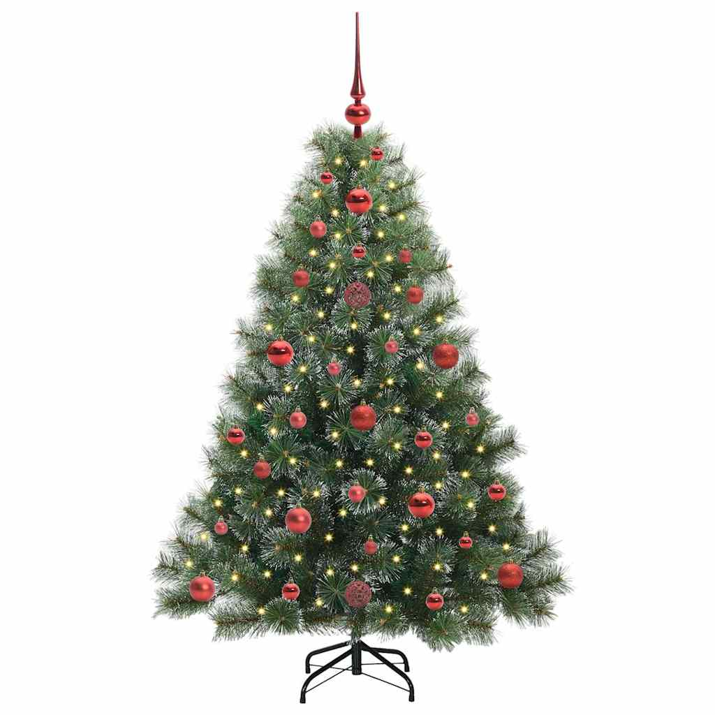Albero di Natale artificiale con 150 LED Verde 120 cm PE e PVC