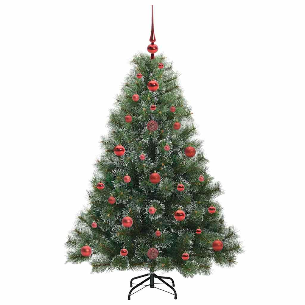 Albero di Natale artificiale con 150 LED Verde 120 cm PE e PVC