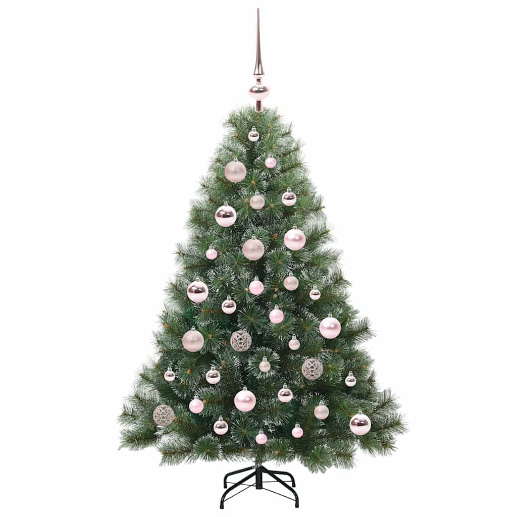 Albero di Natale artificiale con 150 LED Verde 120 cm PE e PVC
