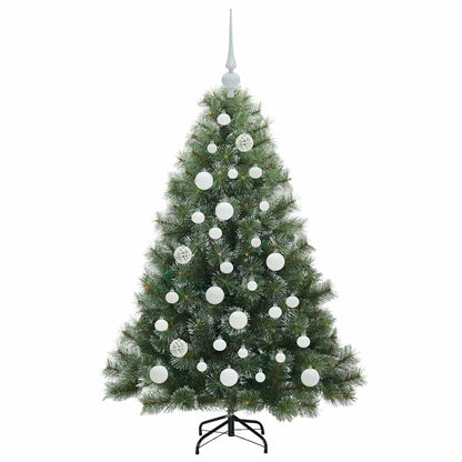 Albero di Natale artificiale con 150 LED Verde 120 cm PE e PVC