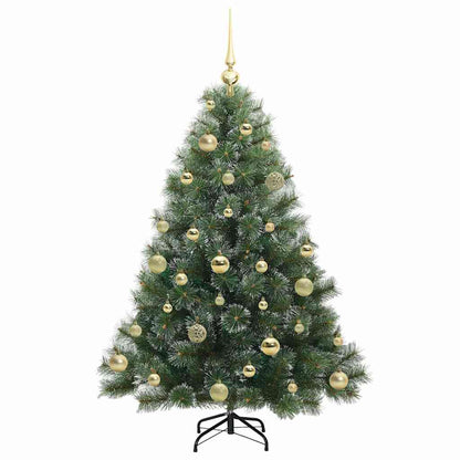 Albero di Natale artificiale con 150 LED Verde 120 cm PE e PVC