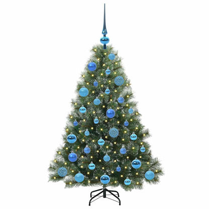 Albero di Natale artificiale con 150 LED Verde 120 cm PE e PVC | homemem39