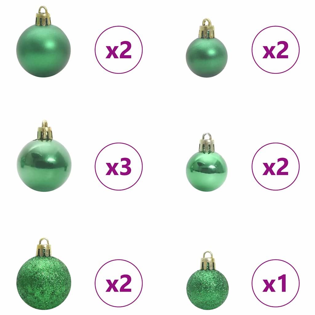 Albero di Natale artificiale con 150 LED Verde 120 cm PE e PVC | homemem39