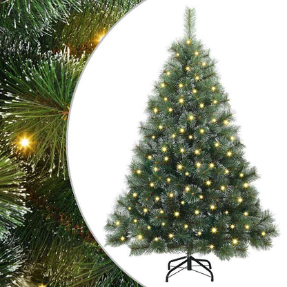 Albero di Natale artificiale con 150 LED Verde 150 cm PE e PVC