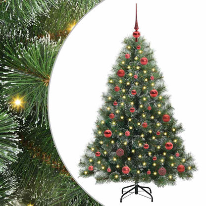 Albero di Natale artificiale con 150 LED Verde 150 cm PE e PVC