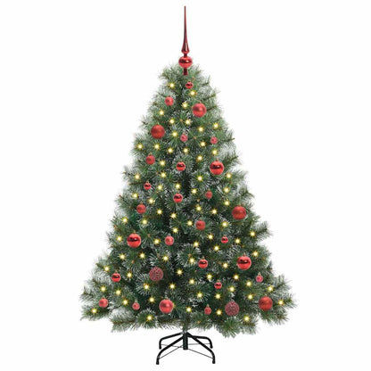Albero di Natale artificiale con 150 LED Verde 150 cm PE e PVC