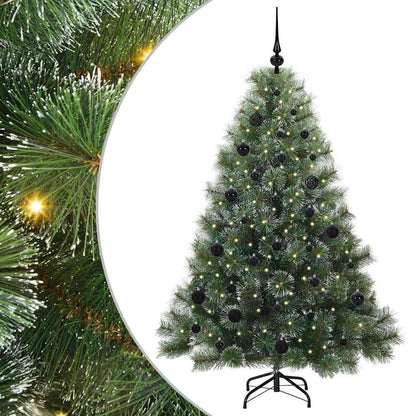 Albero di Natale artificiale con 150 LED Verde 150 cm PE e PVC