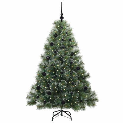 Albero di Natale artificiale con 150 LED Verde 150 cm PE e PVC