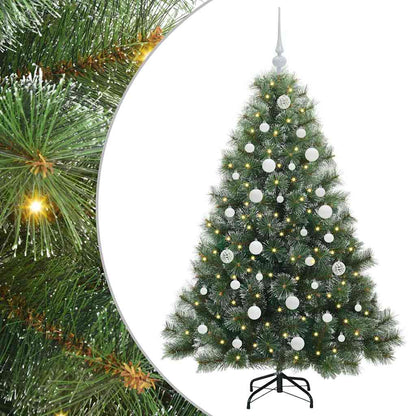 Albero di Natale artificiale con 150 LED Verde 150 cm PE e PVC