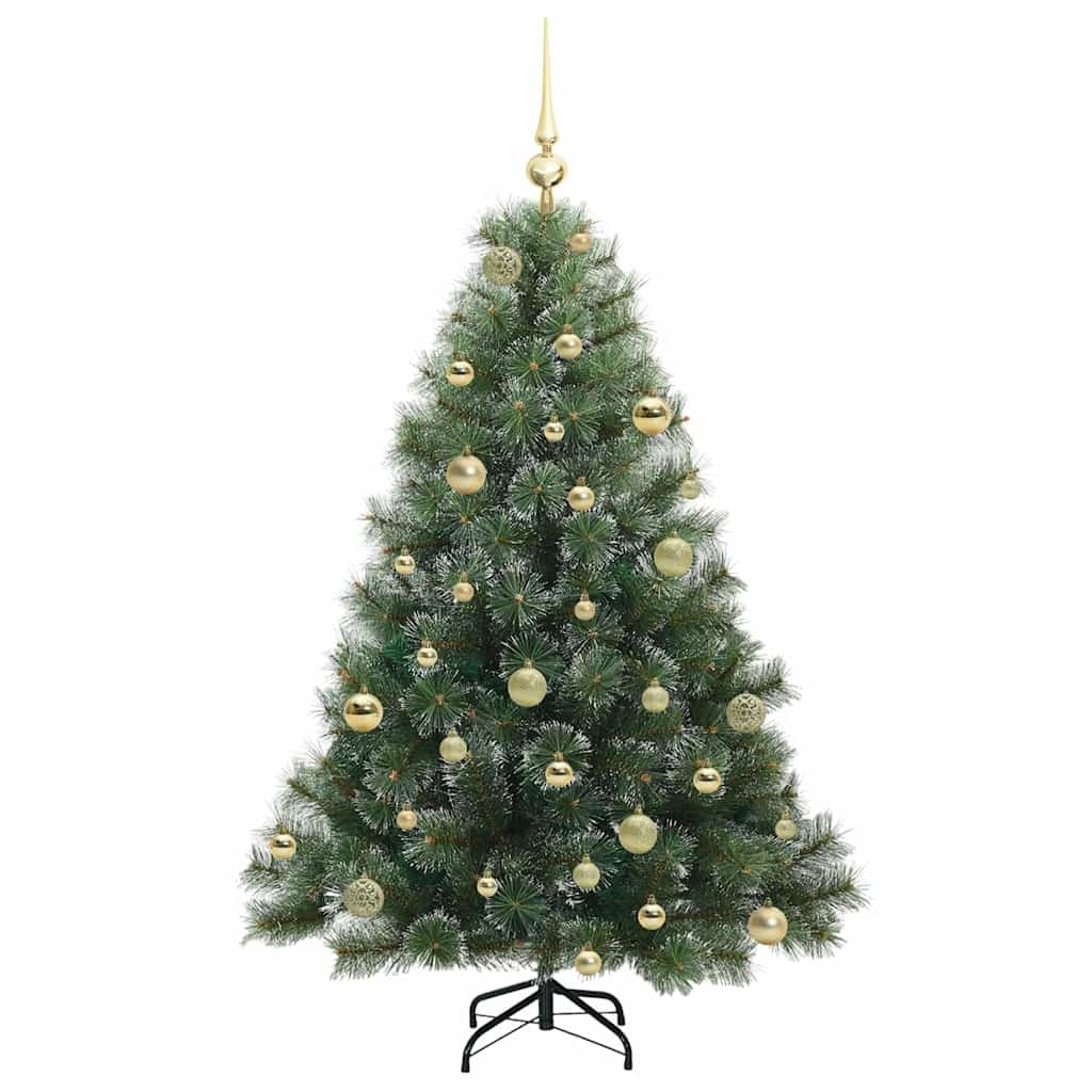 Albero di Natale artificiale con 150 LED Verde 150 cm PE e PVC