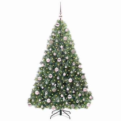 Albero di Natale artificiale con 300 LED Verde 180 cm PE e PVC