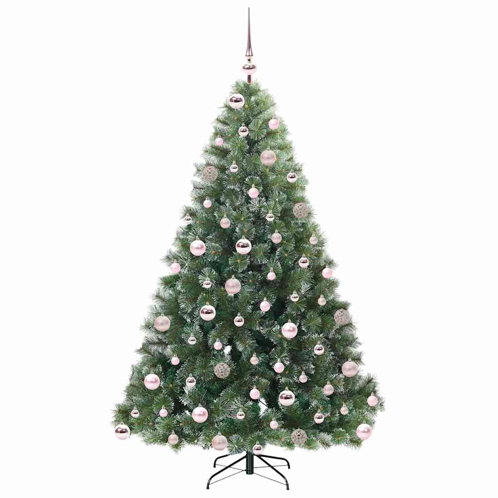 Albero di Natale artificiale con 300 LED Verde 180 cm PE e PVC