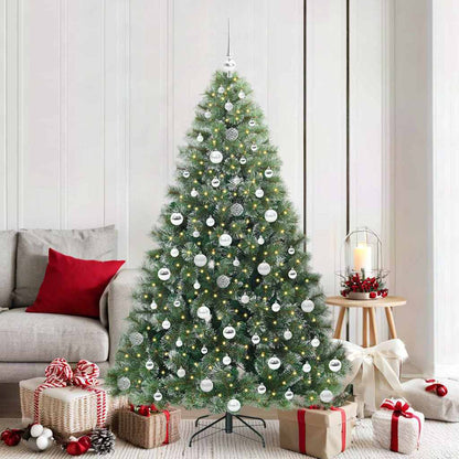Albero di Natale artificiale con 300 LED Verde 180 cm PE e PVC