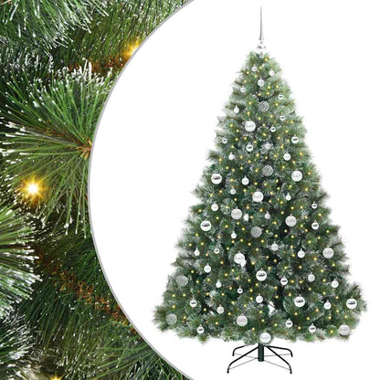 Albero di Natale artificiale con 300 LED Verde 180 cm PE e PVC