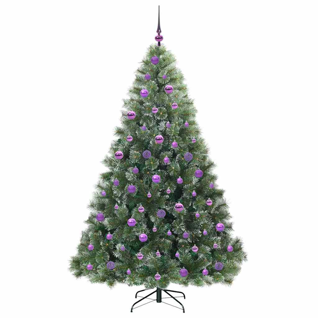 Albero di Natale artificiale con 300 LED Verde 180 cm PE e PVC