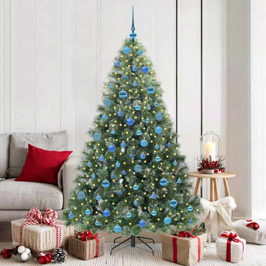 Albero di Natale artificiale con 300 LED Verde 180 cm PE e PVC