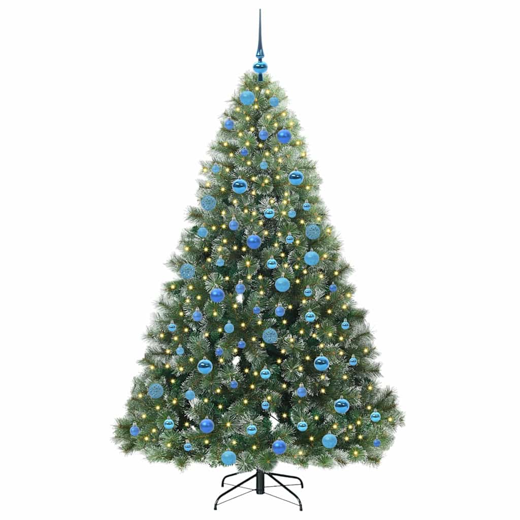 Albero di Natale artificiale con 300 LED Verde 180 cm PE e PVC