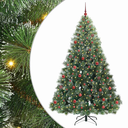 Albero di Natale artificiale con 300 LED Verde 210 cm PE e PVC
