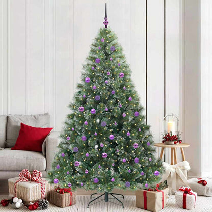 Albero di Natale artificiale con 300 LED Verde 210 cm PE e PVC