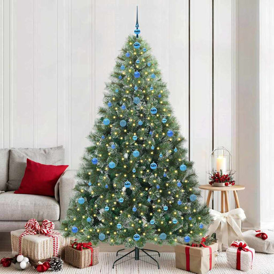 Albero di Natale artificiale con 300 LED Verde 210 cm PE e PVC