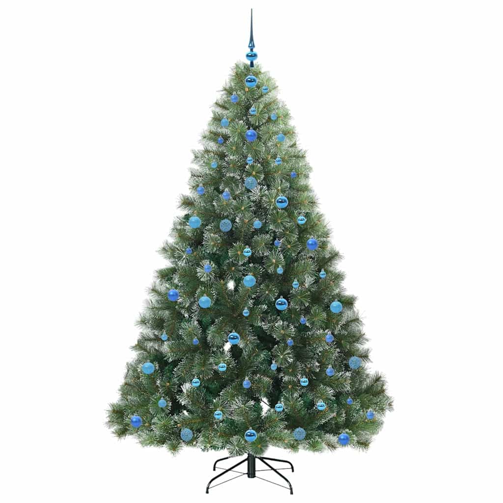 Albero di Natale artificiale con 300 LED Verde 210 cm PE e PVC