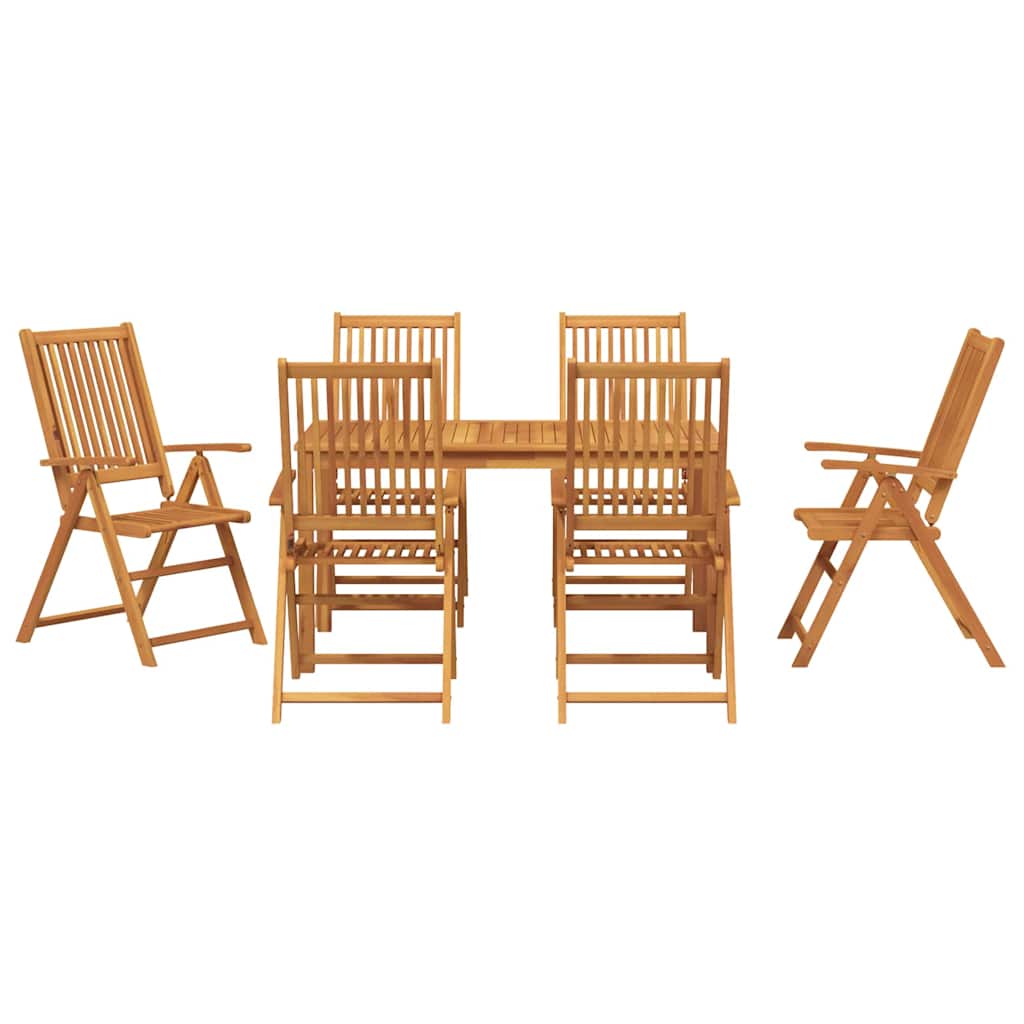 Set da Pranzo per Giardino 7 pcs Marrone