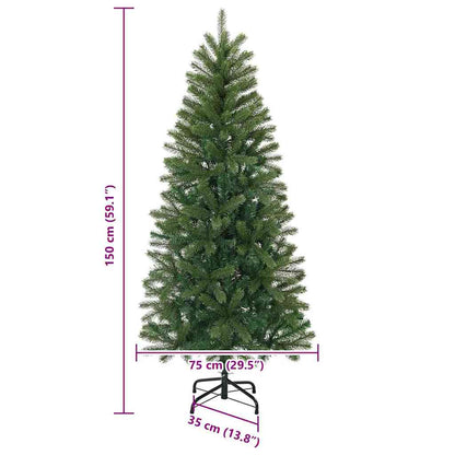 Albero di Natale artificiale Verde 150 cm PVC, PE e acciaio