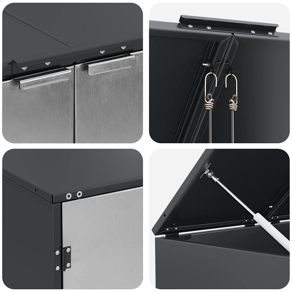 Magazzino per contenitori con coperchio sollevabile a gas per contenitore da 240L