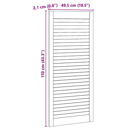 Porta per Armadio con porta 2 pcs Naturale 49,5 x 2,1 x 110 cm